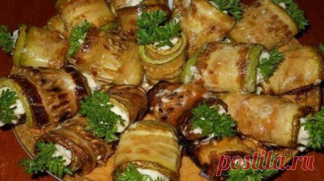 Изумительные рулетики из кабачков с сыром