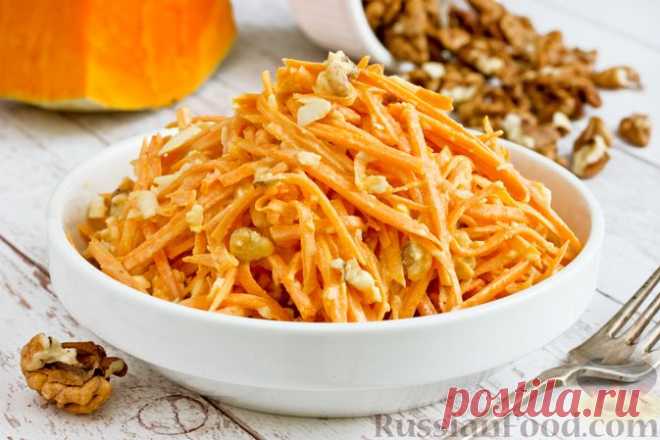 Рецепт: Салат из тыквы с яйцом и грецкими орехами на RussianFood.com