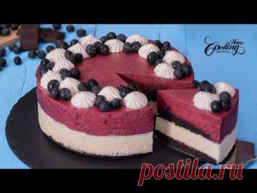 Chocolate Blueberry Mousse Cake - Easy Mousse Cake Perfect for Summer