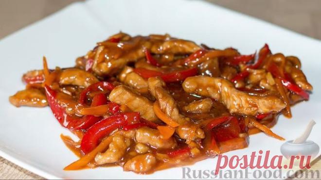 Рецепт Свинина в кисло-сладком соусе, cостав: свинина, морковь, перец сладкий, чеснок, корень имбиря (толщиной 1 см), перец острый (свежий); Для соуса: соус соевый, сахар коричневый (без верха), мёд (без верха), уксус (в идеале рисовый), горчица дижонская (по желанию), крахмал картофельный, вода;, Рецепты вторых блюд, Мясные блюда, Свинина, Азиатская кухня, Пошаговый, С видео, С фото, Ужин, Блюда из имбиря, Блюда из моркови, Блюда из перца, Блюда с соевым соусом