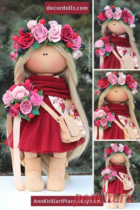 Fabric Rag Doll Textile Gift Doll Nursery Tilda Doll to | Etsy