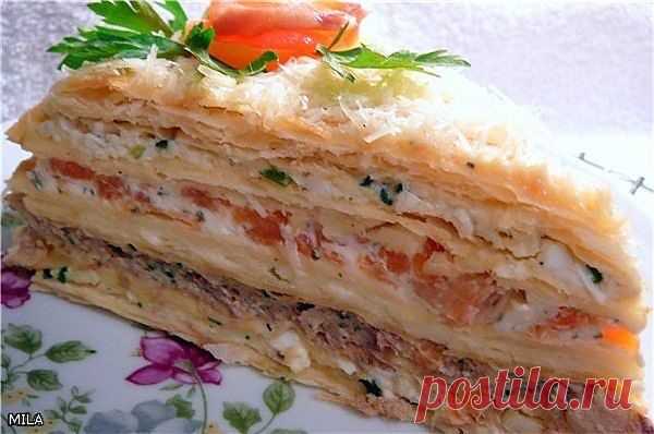 Быстро и вкусно. Торт "Закусочный наполеон".
