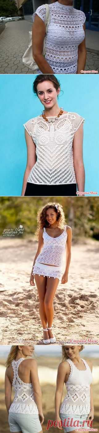 Подборочка летних топов крючком - Вязание - Страна Мам