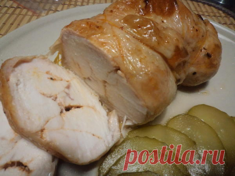 Мраморный куриный рулет