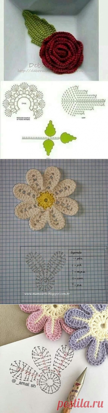 Милые цветы крючком — DIYIdeas