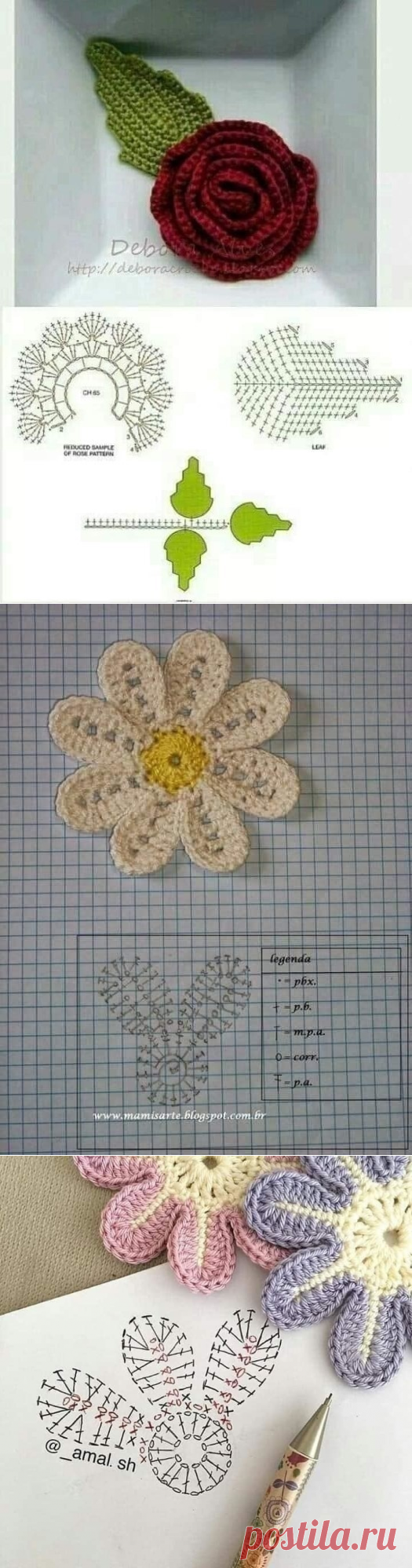 Милые цветы крючком — DIYIdeas