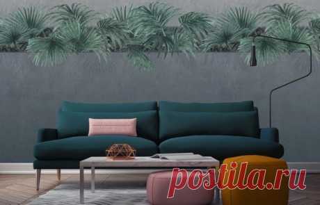 8 модных идей для отделки стен Дизайнерские краски, обои с тропическим принтом, «настенное искусство» и другие актуальные варианты