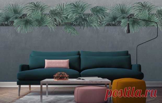 8 модных идей для отделки стен Дизайнерские краски, обои с тропическим принтом, «настенное искусство» и другие актуальные варианты