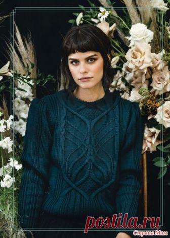 . Пуловер Nightingale Панель со жгутами, которая украшает женский пуловер, повторяет декоративные элементы творчества американского архитектора Луиса Салливана.  Размеры:  1 (2, 3, 4, 5)