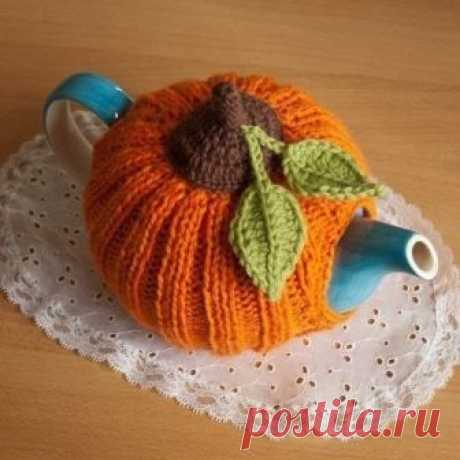 Вязаные грелки на чайники