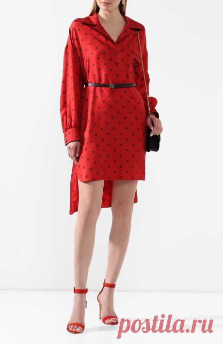 Женское красное платье с поясом FENDI — купить за 126000 руб. в интернет-магазине ЦУМ, арт. FDA673 A9DQ