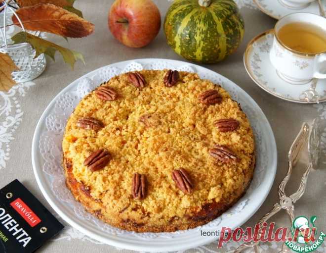 Насыпной тыквенный пирог "Три стакана" – кулинарный рецепт