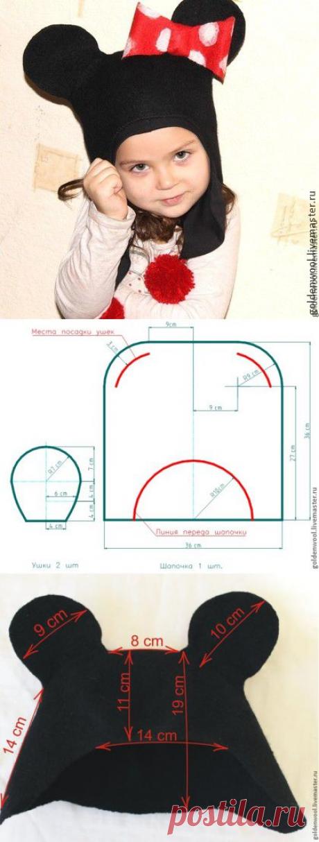 Создаем шапочку &quot;Подружка Микки Мауса&quot;