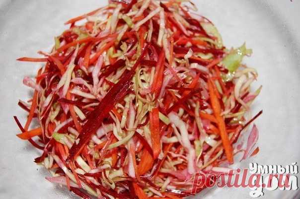 Салаты для очищения кишечника Сегодня мы расскажем Вам о том, как приготовить вкусные салаты для очищения кишечника. Лучше всего готовить эти блюда весной или летом, так как благодаря высокому содержанию витаминов овощи, входящие в состав салатов не только будут способствовать очищению кишечника, но и общему оздоровлению организма. Рецепты салатов, очищающих кишечник: Рецепт первый. Для приготовления этого салата для очищения Вам необходимо заготовить такие ингредиенты: оливковое качественное…