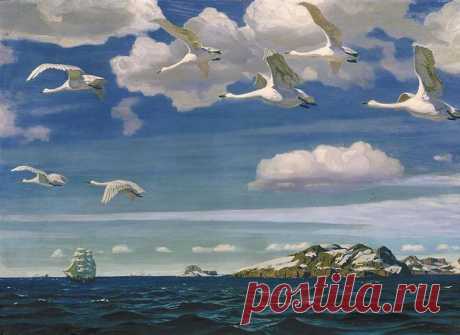 Аркадий Рылов "В голубом просторе" ( 1918) ГТГ, - - Аркадий Александрович Рылов ( русский и советский художник;1870 - 1939)
Аркадий Рылов писал картину «В голубом просторе» в 1918 году, в суровых условиях послерево...