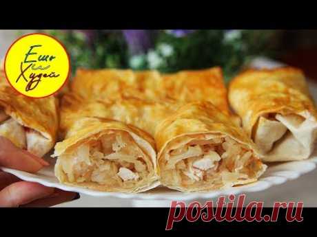 Вкуснейшие правильные пирожки с капустой! ПП рецепт ИНГРЕДИЕНТЫ: лаваш; свежая капуста; томаты или томатная паста; куриное филе; куриное яйцо; немного растит...