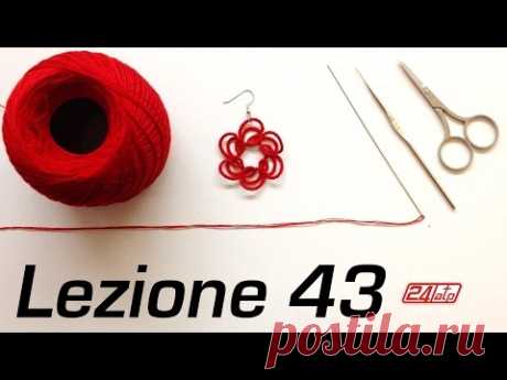 Chiacchierino Ad Ago 43˚ Lezione Orecchini Tecnica Ankars How To Tutorial Needle Tatting Earrings