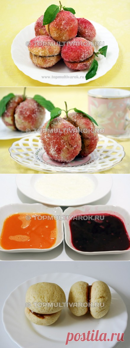 Пирожные «Персики» в мультиварке - пошаговый фото-рецепт