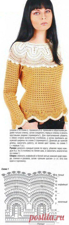 Ажурный мир: связано с любовью!   ВЯЗАНАЯ АЖУРНАЯ КОФТА С ИЗУМИТЕЛЬНО КРАСИВОЙ КОКЕТКОЙ