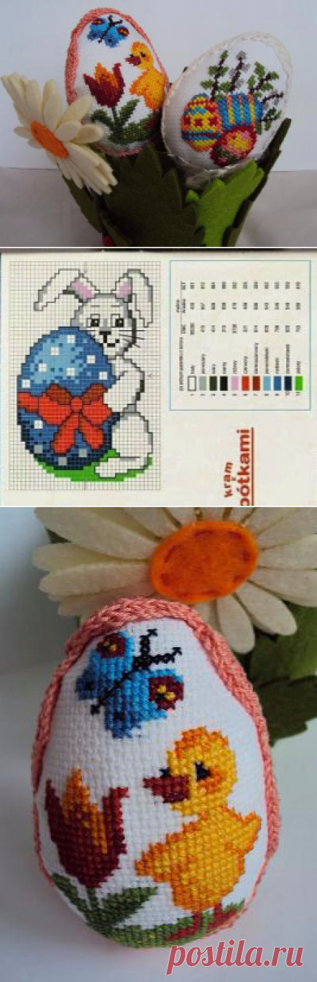 Множество миниатюрных схем вышивки для пасхальных яиц. Схемы и идеи.