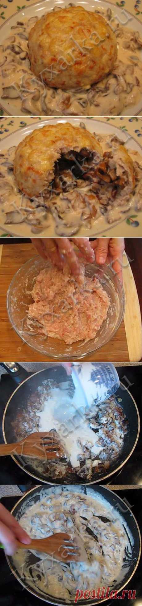 Куриные колобки с грибами
