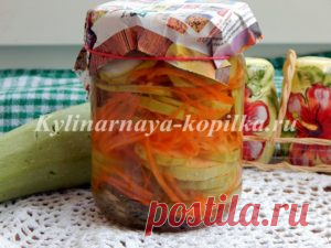 Кабачки на зиму с морковью и чесноком