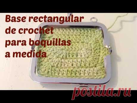 Crochet purse base for rectangular nozzles