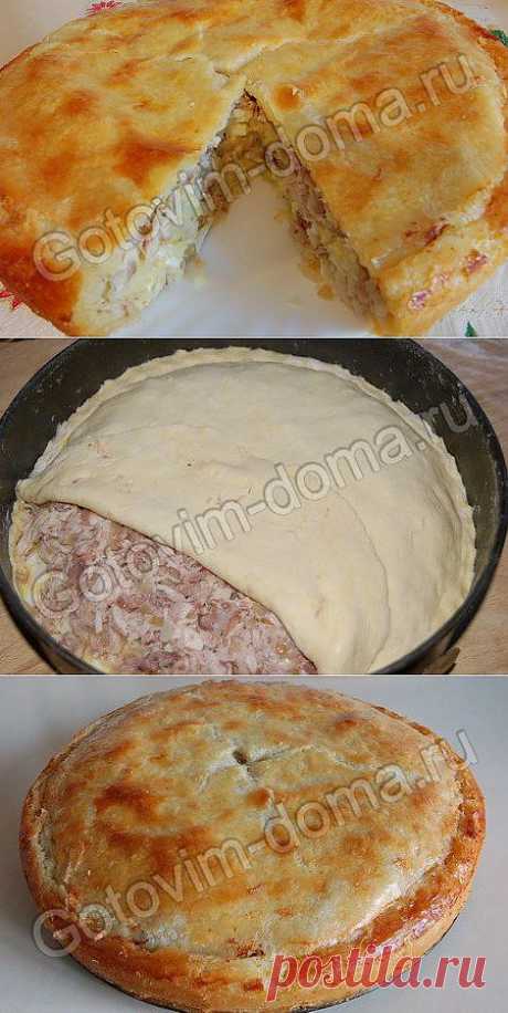 Рецепт: Курник из песочного теста