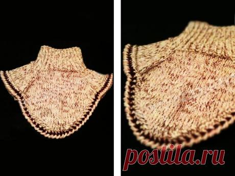 Манишка спицами - схема и описание для начинающих