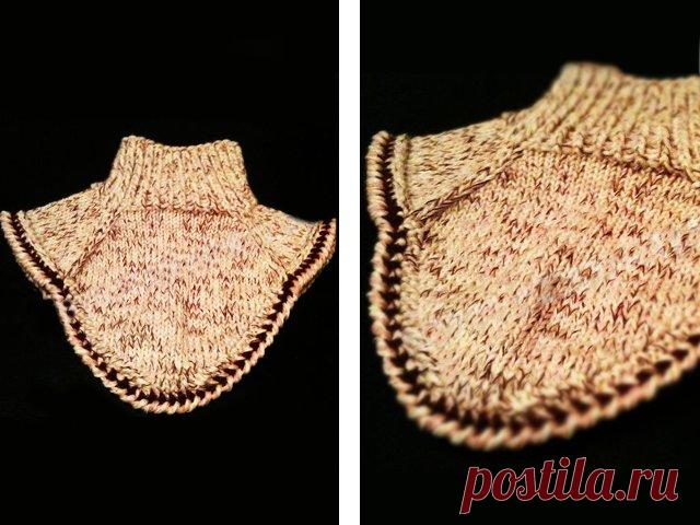 Манишка спицами - схема и описание для начинающих