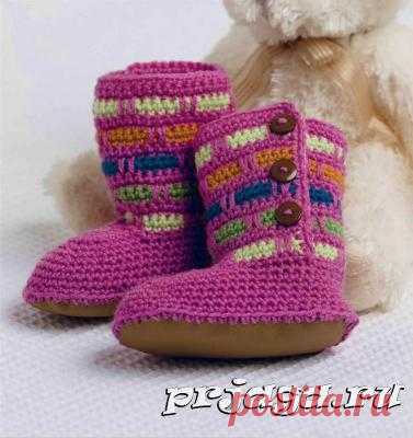 Детские сапожки крючком