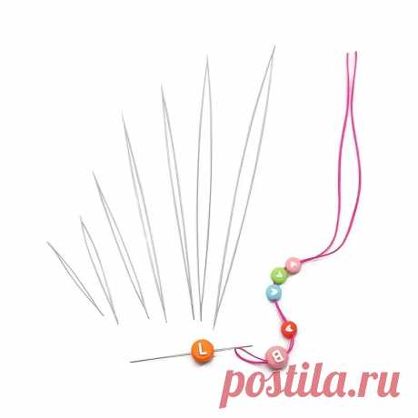 набор из 6 игл для бисероплетения с изогнутым большим ушком - Temu Moldova