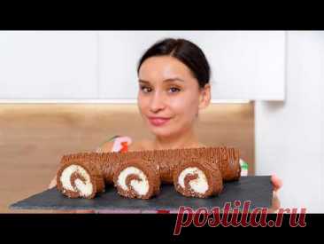 ШОКОЛАДНО - КОКОСОВЫЙ  РУЛЕТ