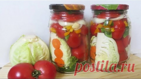 ПОМИДОРЫ НА ЗИМУ С КАПУСТОЙ 🍅 НЕВЕРОЯТНО ВКУСНО Капуста и Маринованные помидоры заготовка на зиму