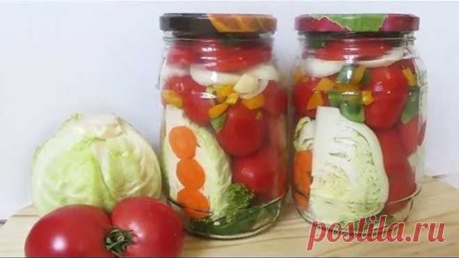 ПОМИДОРЫ НА ЗИМУ С КАПУСТОЙ 🍅 НЕВЕРОЯТНО ВКУСНО Капуста и Маринованные помидоры заготовка на зиму