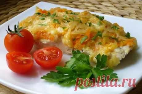 Минтай в сливках под овощами - Dynastyofchefs.ru