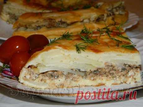 СуперКухен/ЗАЛИВНОЙ ПИРОГ С КАРТОШКОЙ И РЫБОЙ