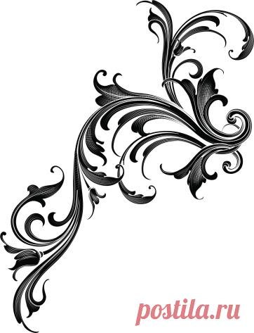 Black Arabesque Flow Vector Art | Getty Images
