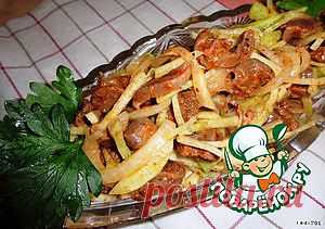 Корейский салат из куриных желудков с редькой - кулинарный рецепт