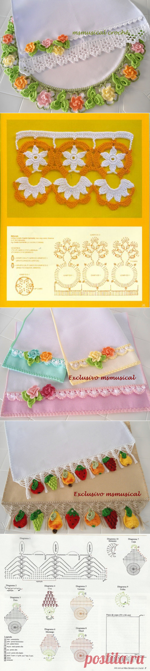 красота из инета - Вязаные крючком аксессуары