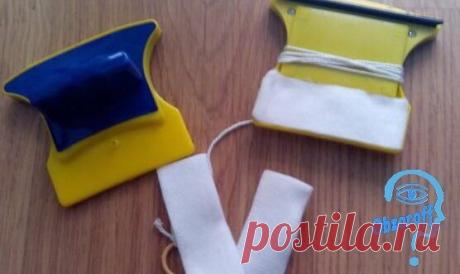 Магнитная щетка для мытья окон Glass Wiper Window Wizard — Obzoroff