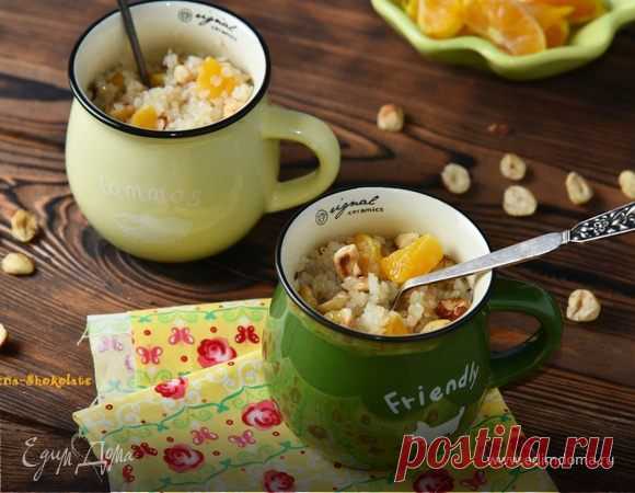 Крупка с мандарином и медом. Ингредиенты: гречневая крупа, фундук, корица молотая | Официальный сайт кулинарных рецептов Юлии Высоцкой