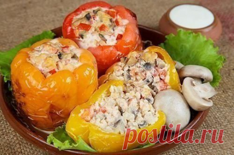 Перчики фаршированные рисом.
100ккал на 100г