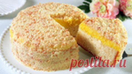 🌸 Ангельский пирог к чаю. Просто, красиво и очень вкусно