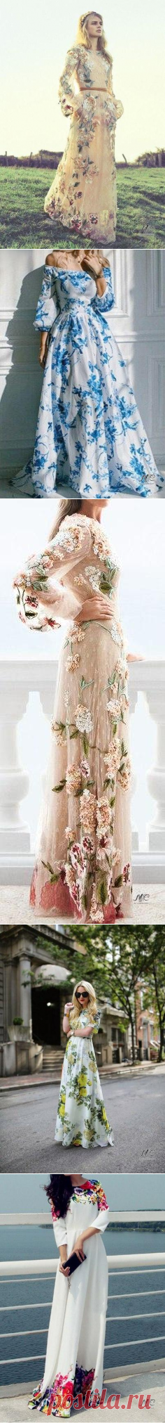 Look! Цветочные макси платья! — Модно / Nemodno