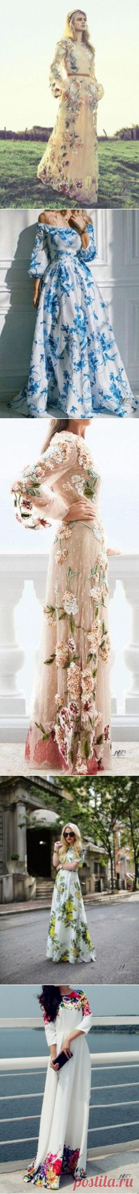 Look! Цветочные макси платья! — Модно / Nemodno