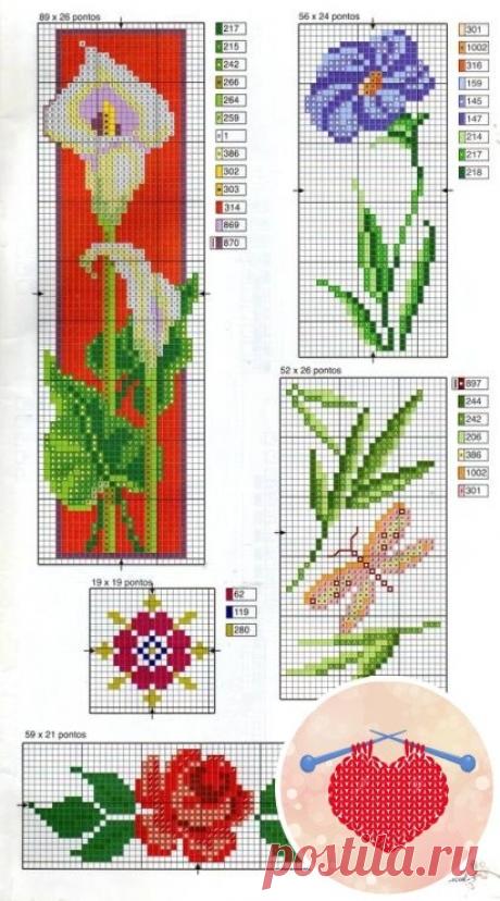 Большая подборка схем для вышивки с цветами
Идеи и варианты в вышивальную копилочку