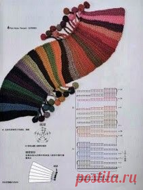 Szalik wachlarzowy z kufra