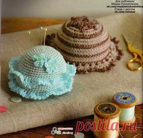 Вяжем крючком игольницы. Схема вязания 
#вязание_крючком 
#схема_вязания