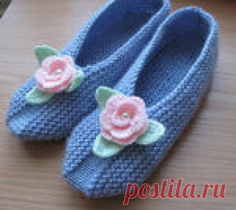 Тапочки спицами. Обсуждение на Блоги на Труде
